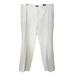 Talbots Southampton Straight Leg Full Length Pants in White | 18W NWT